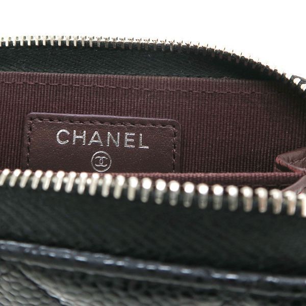 Chanel Quilted Caviar Coin Case — view 7