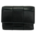 Bottega Veneta Trifold Wallet Cassette Black Leather