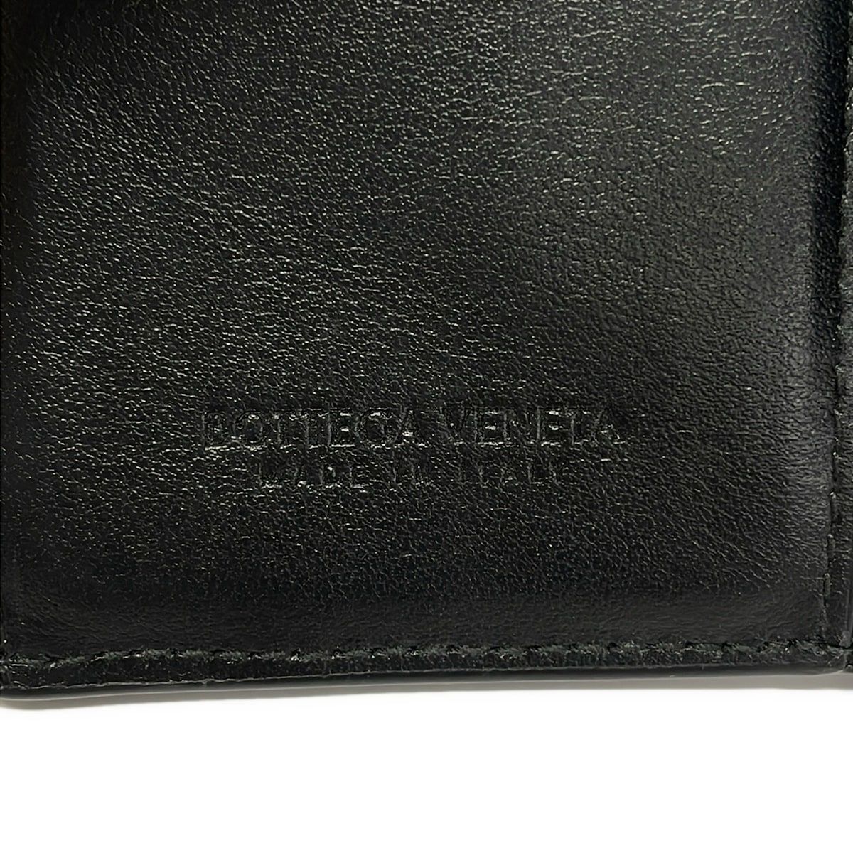 Bottega Veneta Trifold Wallet Cassette Black Leather — view 5