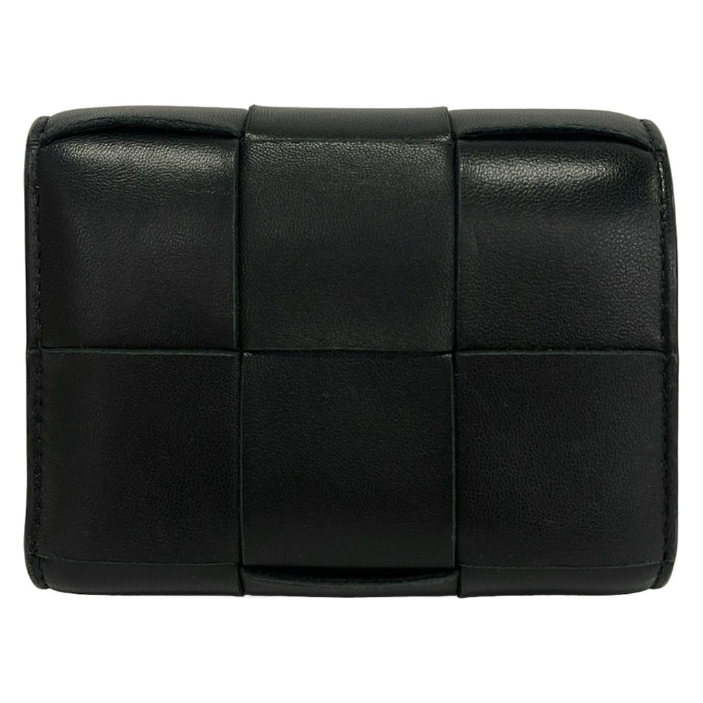Bottega Veneta Trifold Wallet Cassette Black Leather — view 2