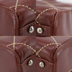 Chanel Wild Stitch Leather Red Brown Handbag — view 4