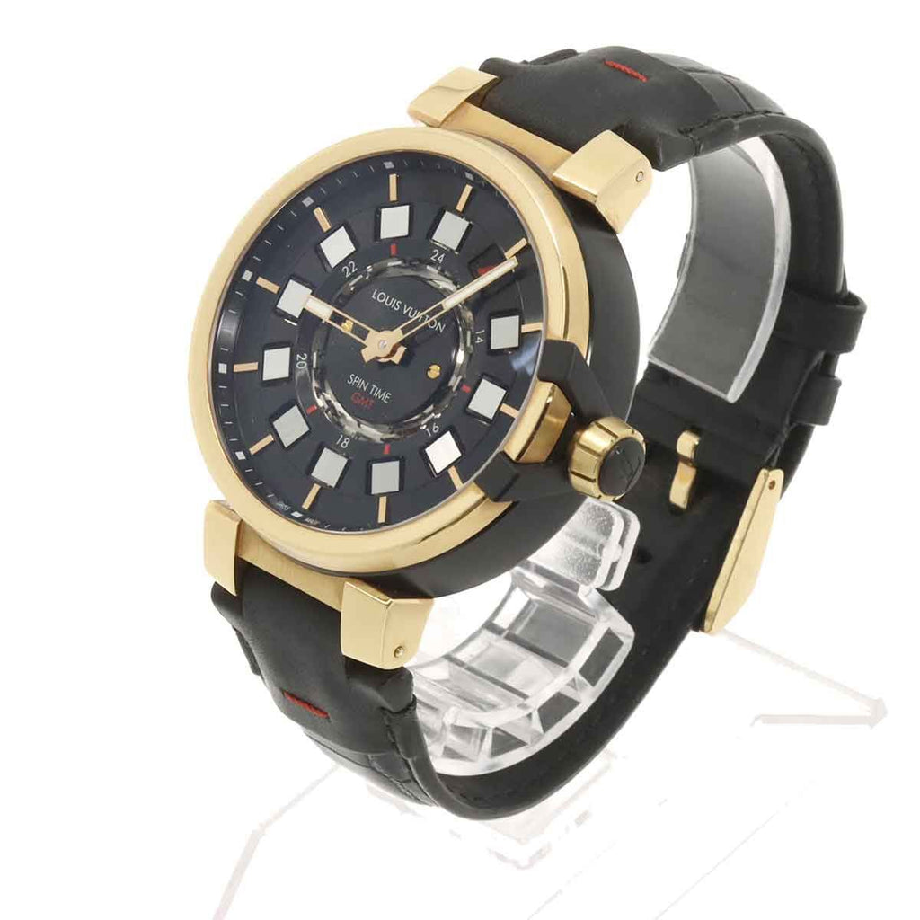 Louis Vuitton Tambour Evolution Spin Time GMT 18k Pink Gold Automatic Winding — view 3
