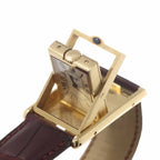 Cartier Tank Basculant LM Watch Silver 18k Yellow Gold Hand Wound — view 2