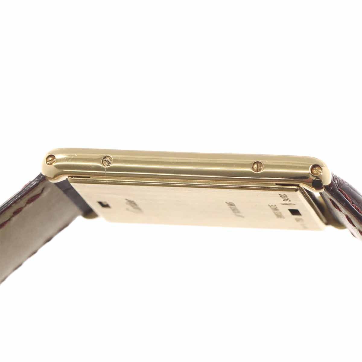 Cartier Tank Basculant LM Watch Silver 18k Yellow Gold Hand Wound — view 4