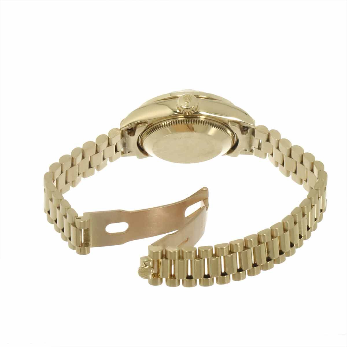 Rolex Datejust No 9 Diamond Bezel Watch 18k Yellow Gold Automatic Winding — view 4