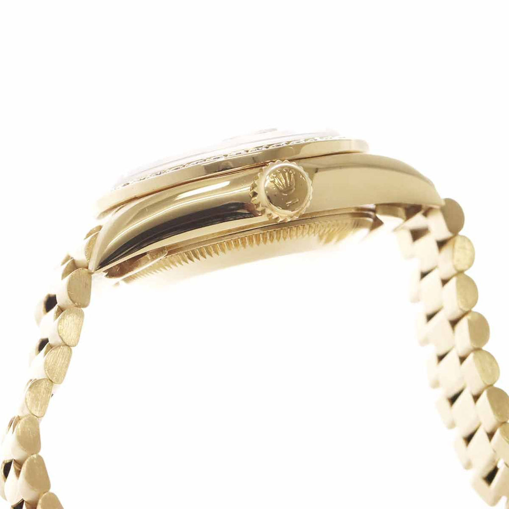 Rolex Datejust No 9 Diamond Bezel Watch 18k Yellow Gold Automatic Winding — view 5
