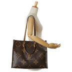 Louis Vuitton Monogram Reverse On The Go GM Tote Shoulder Bag Brown Leather — view 7