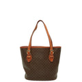 Celine Macadam Tote Brown Leather
