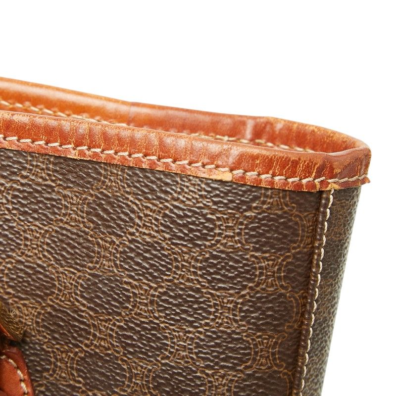 Celine Macadam Tote Brown Leather — view 8