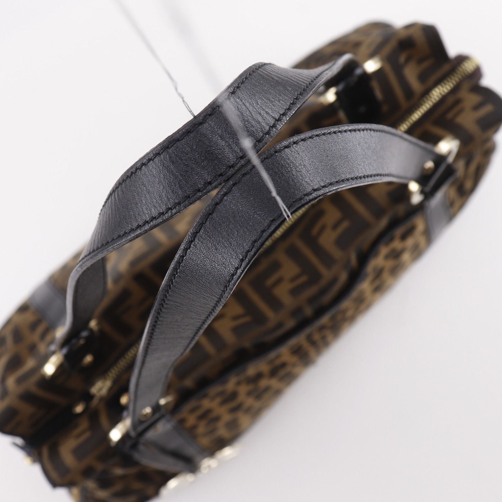 Fendi Zucca Leopard Nylon Canvas Brown Tote — view 5