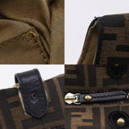 Fendi Zucca Leopard Nylon Canvas Brown Tote — view 8