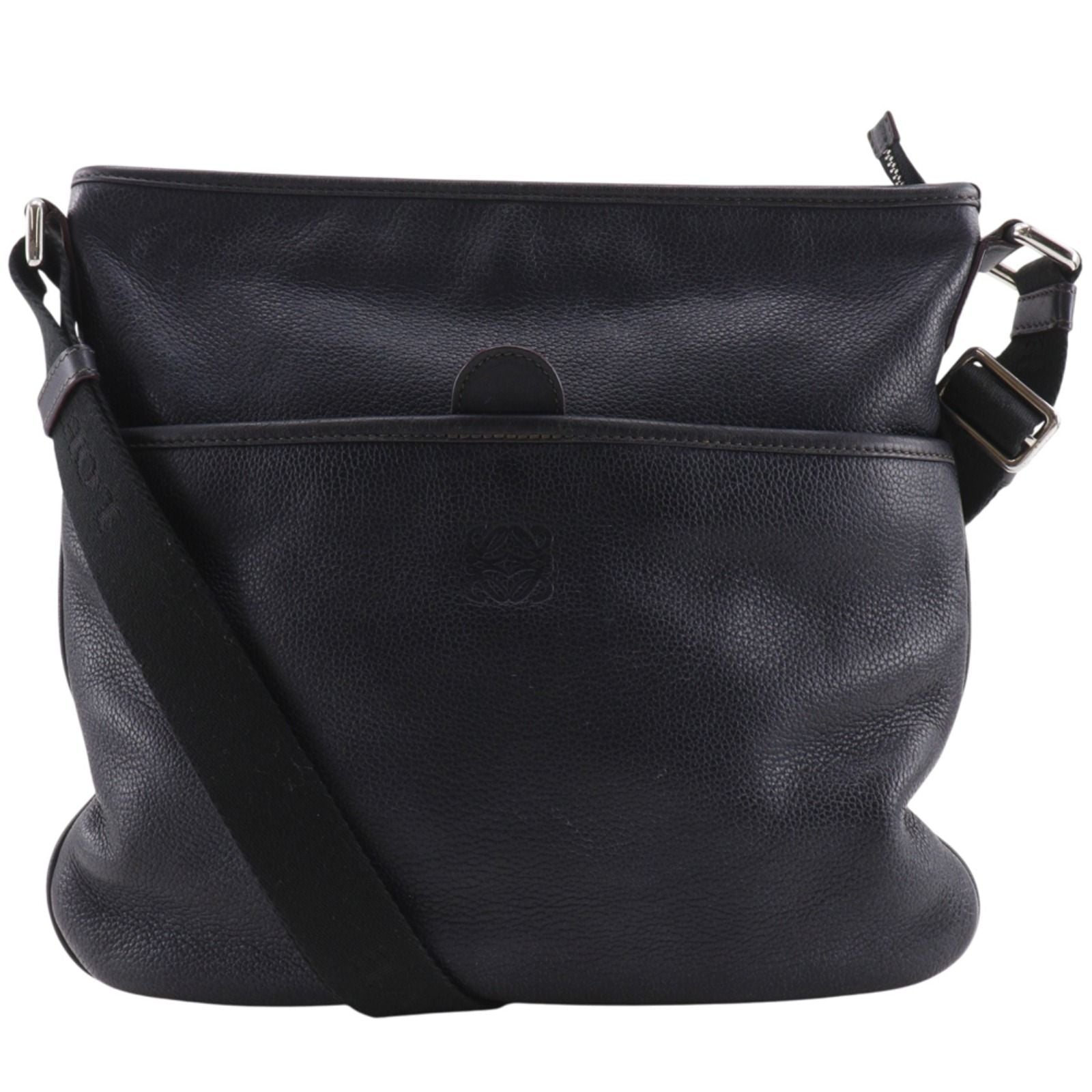 Loewe Anagram Leather Black Shoulder