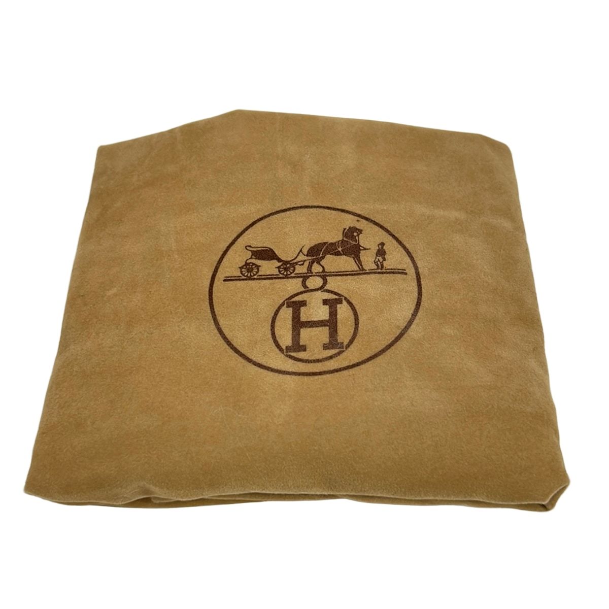 Hermes Shoulder Bag Ivory Dark Brown — view 8
