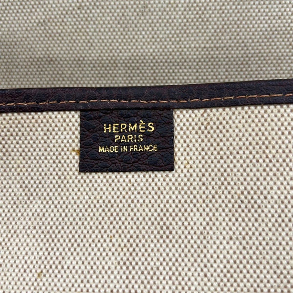 Hermes Shoulder Bag Ivory Dark Brown — view 9