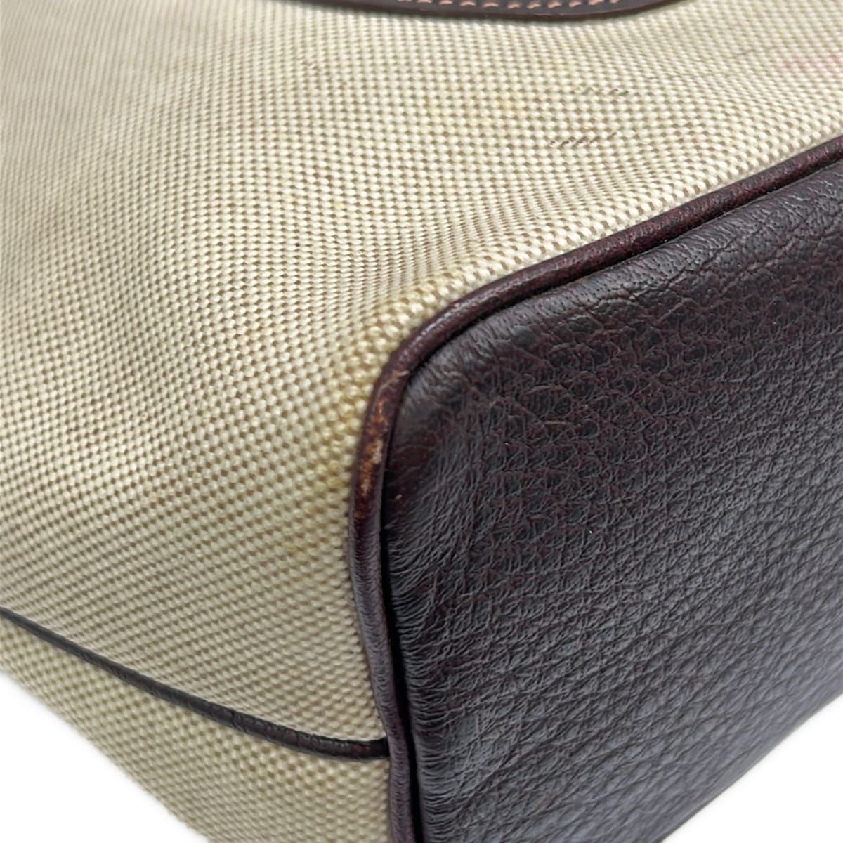 Hermes Shoulder Bag Ivory Dark Brown — view 6