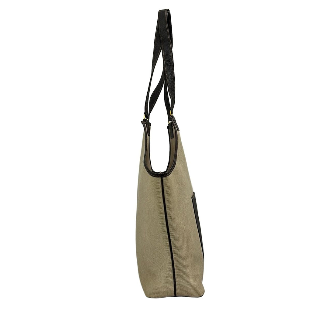 Hermes Shoulder Bag Ivory Dark Brown — view 4