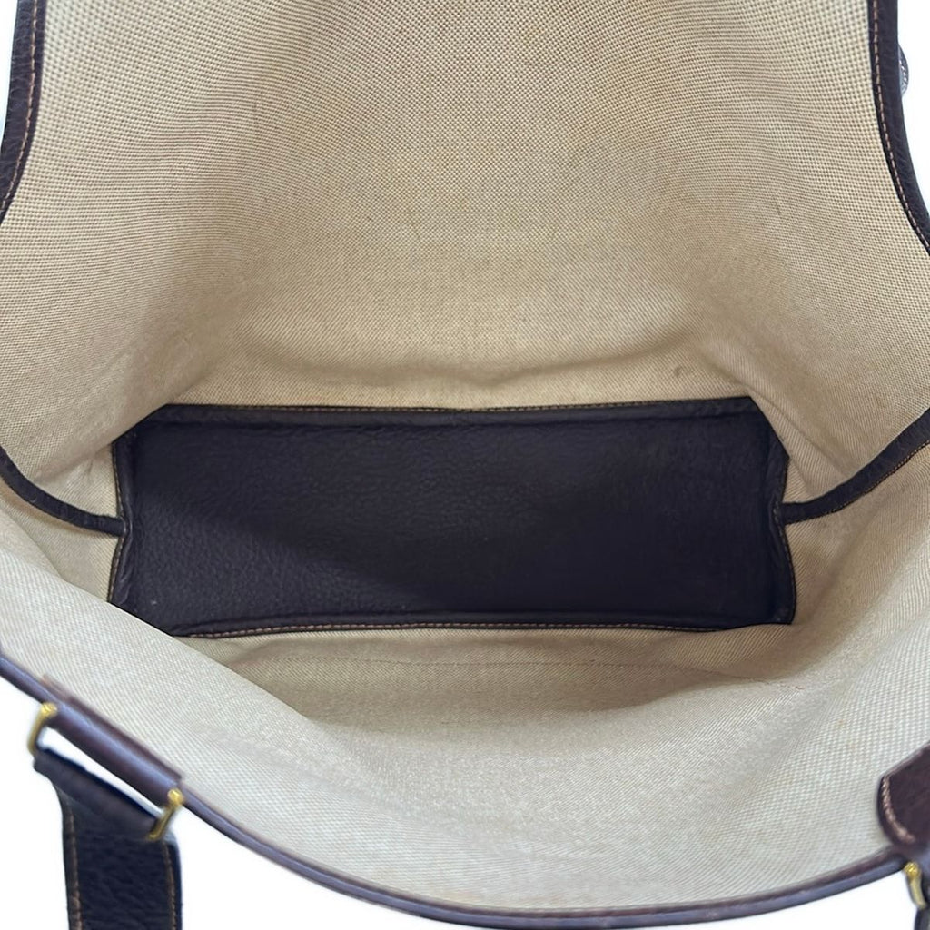 Hermes Shoulder Bag Ivory Dark Brown — view 7