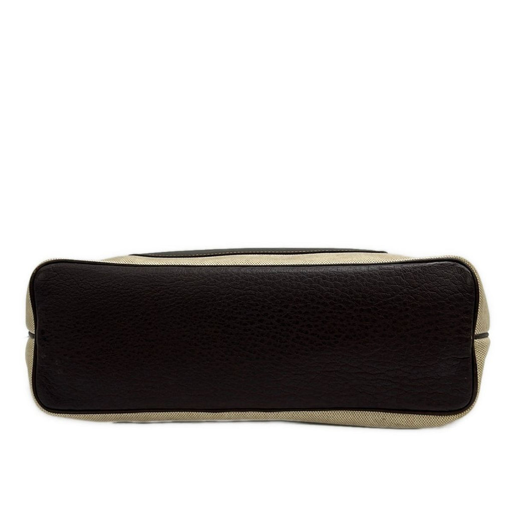 Hermes Shoulder Bag Ivory Dark Brown — view 5