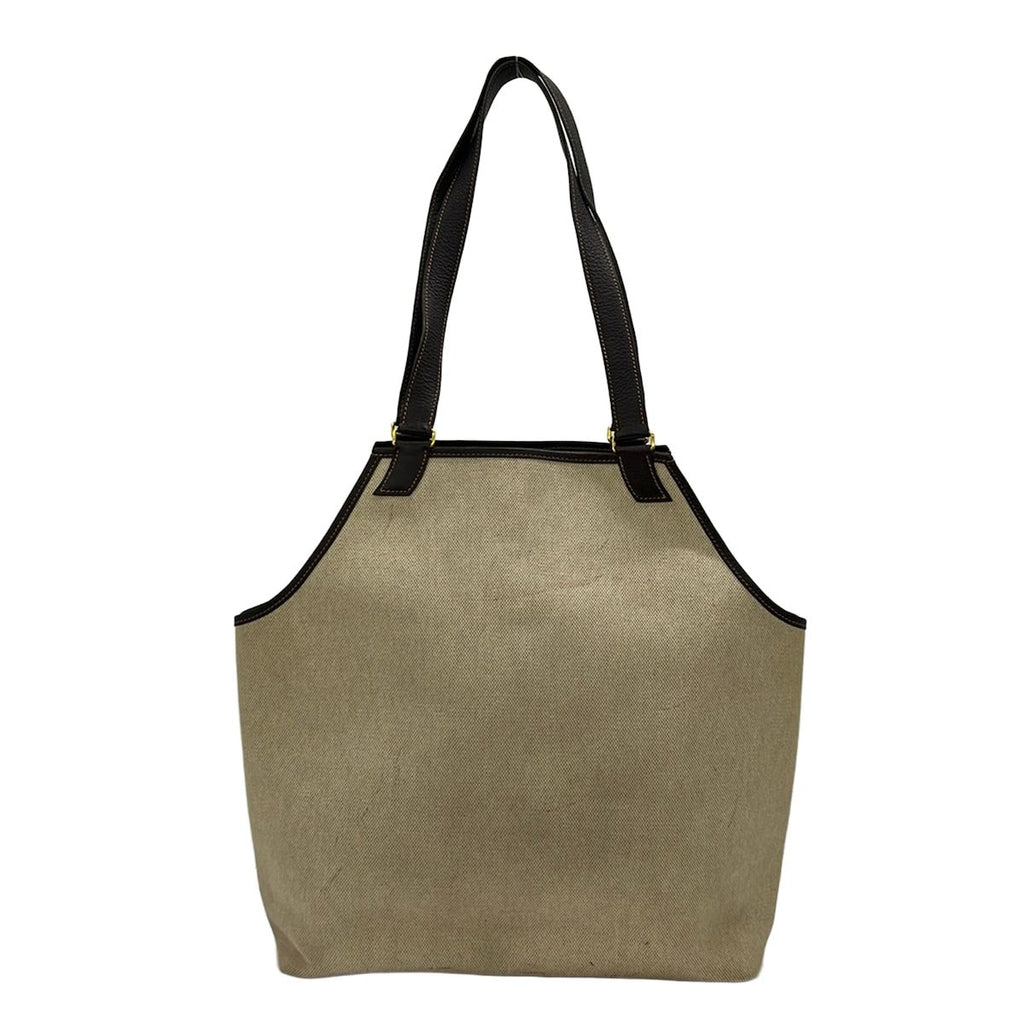 Hermes Shoulder Bag Ivory Dark Brown — view 3
