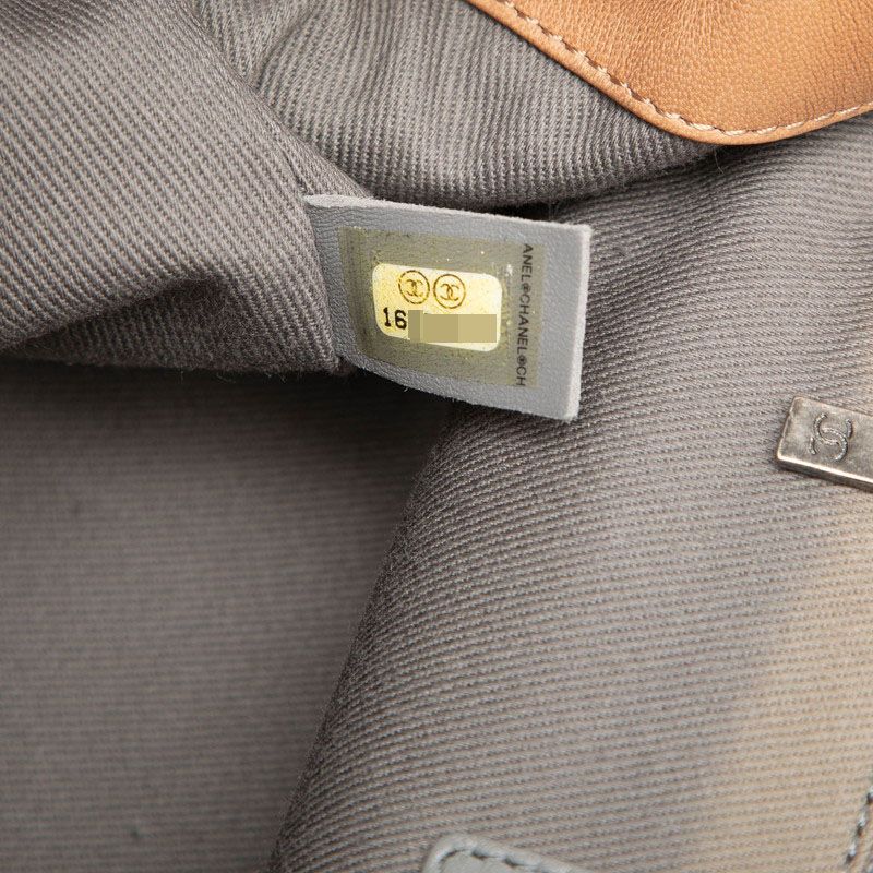 Chanel CC Logo Boy Quilted Chain Shoulder Bag Beige Lambskin — view 6