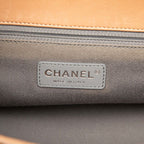 Chanel CC Logo Boy Quilted Chain Shoulder Bag Beige Lambskin — view 5