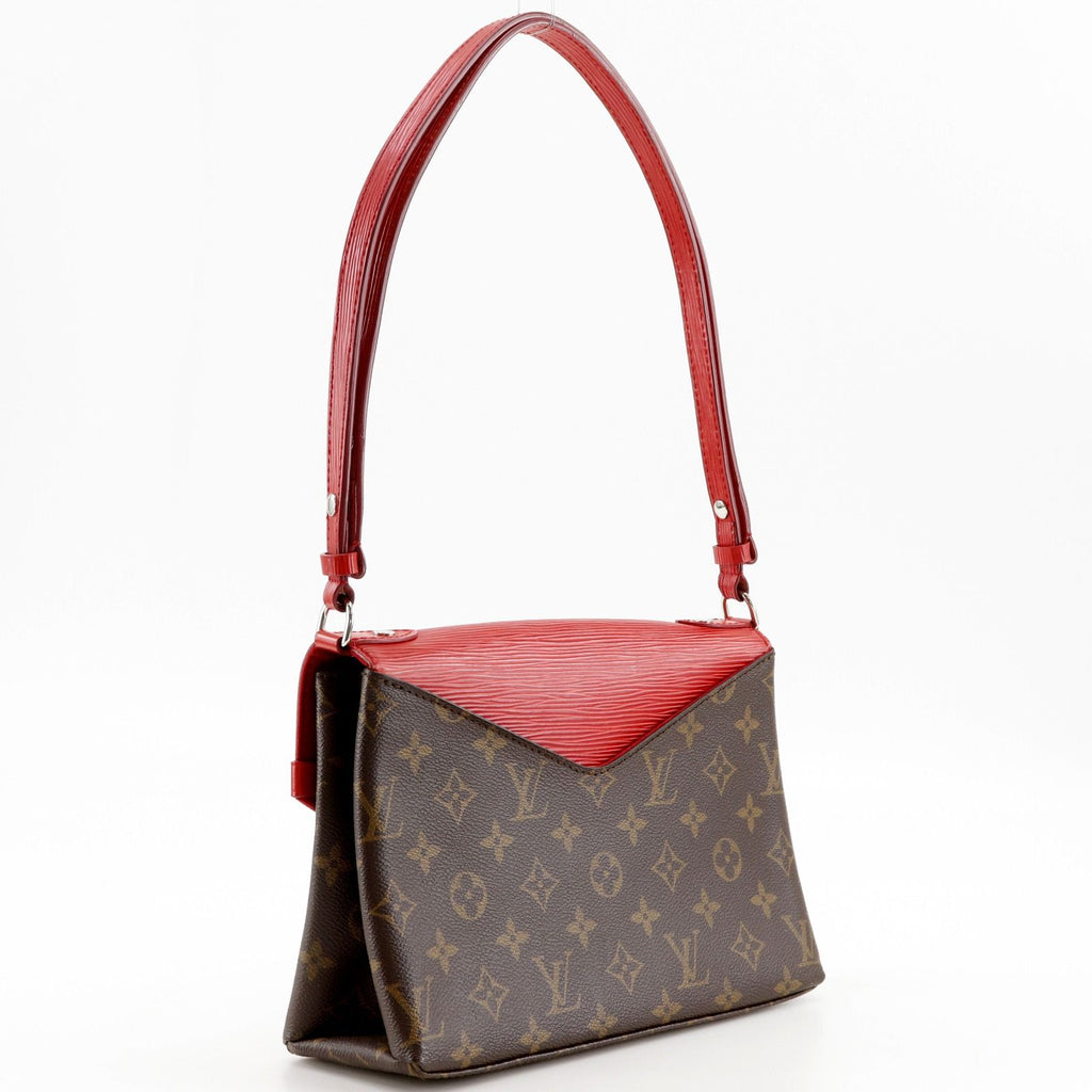 Louis Vuitton Saint Michel Monogram Canvas Epi Leather Brown Red Shoulder — view 3