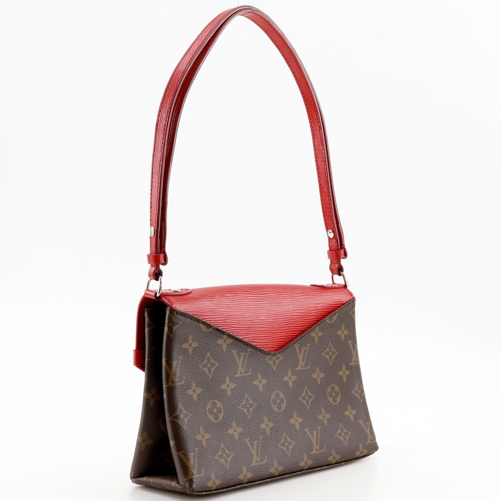 Louis Vuitton Saint Michel Monogram Canvas Epi Leather Brown Red Shoulder — view 3