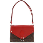 Louis Vuitton Saint Michel Monogram Canvas Epi Leather Brown Red Shoulder