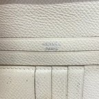 Hermes Bifold Wallet Bearn Compact Verso Joan Boussin Nata Silver — view 5