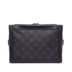 Louis Vuitton Shoulder Bag Soft Trunk Black Gray Monogram Eclipse Leather — view 2