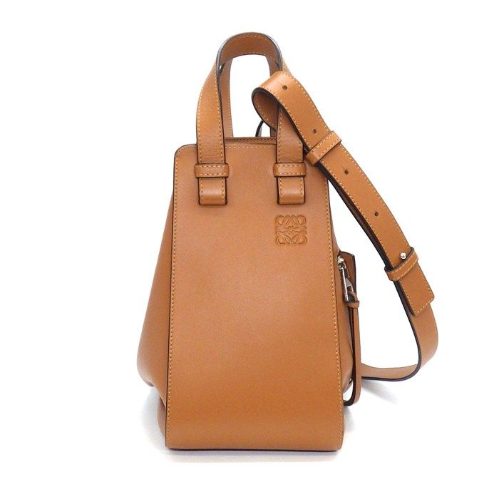 Loewe Shoulder Bag Hammock Small Tan Classic Calf Cotton Silver