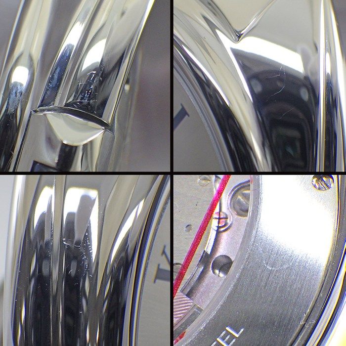 Cartier Watch Cles Date Back Skew Silver Guilloche Dial Roman Index SS Automatic — view 6