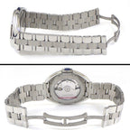 Cartier Watch Cles Date Back Skew Silver Guilloche Dial Roman Index SS Automatic — view 3