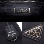 Prada Re Edition Re-Nylon Mini Bag Black Recycled Polyamide Saffiano Leather — view 7