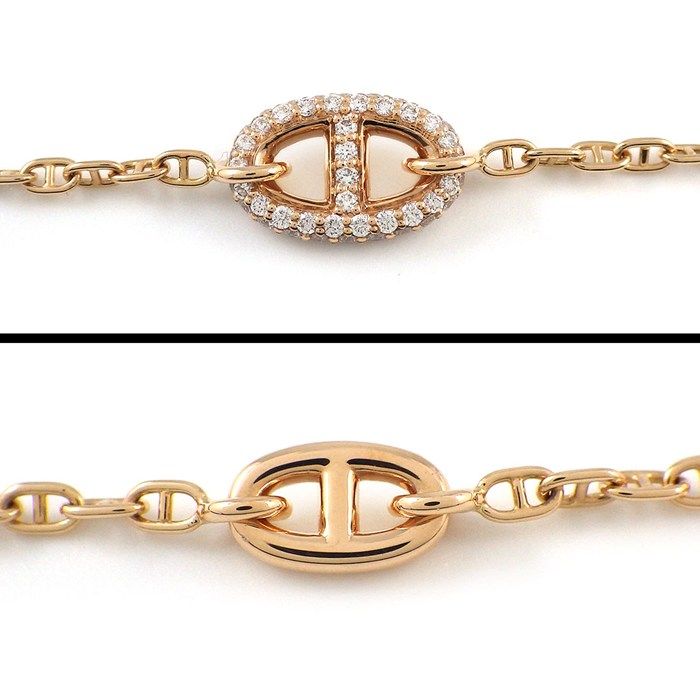 Hermes Bracelet Farandole Chaine D'ancre TPM 3 Links Chain 74 Points Diamond — view 2
