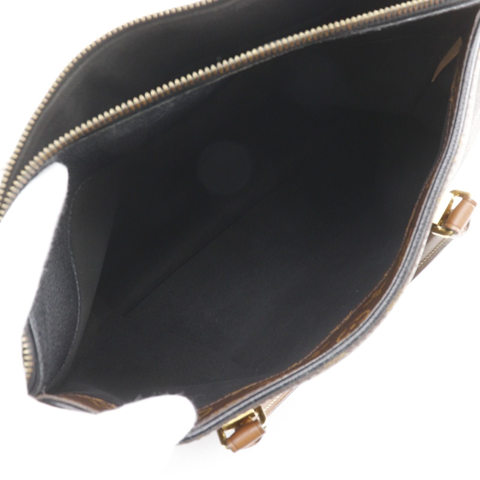 Louis Vuitton Pallas MM 2-Way Shoulder Monogram Canvas Noir Brown Black Handbag — view 6