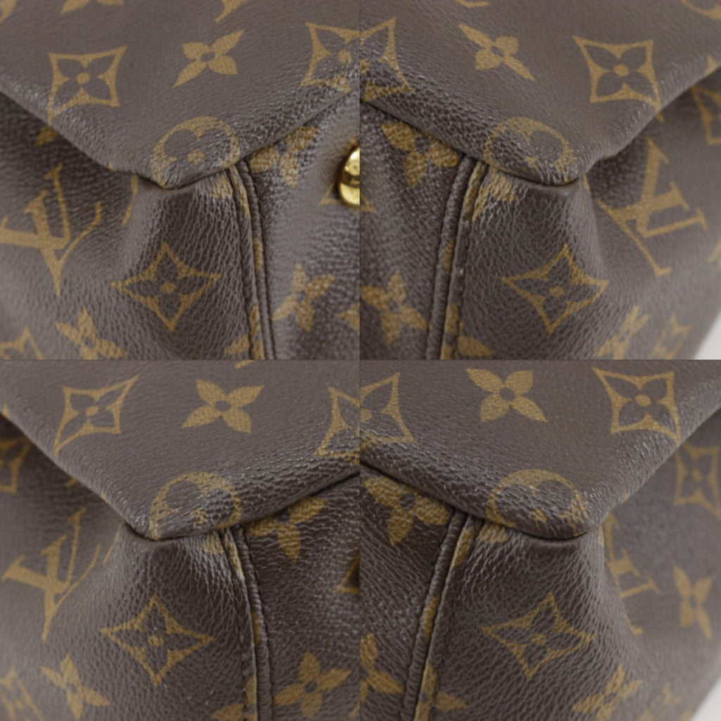 Louis Vuitton Pallas MM 2-Way Shoulder Monogram Canvas Noir Brown Black Handbag — view 4