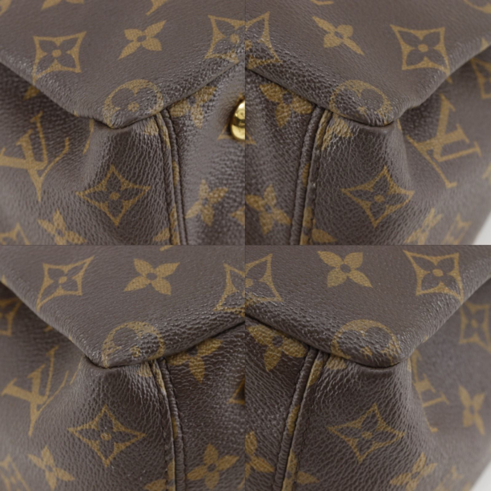 Louis Vuitton Pallas MM 2-Way Shoulder Monogram Canvas Noir Brown Black Handbag — view 4