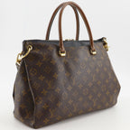 Louis Vuitton Pallas MM 2-Way Shoulder Monogram Canvas Noir Brown Black Handbag — view 3