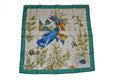 Gucci Scarf Vintage Silk Tropical Fish Motif Green White