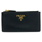 Prada Coin Case Black Fragment Leather