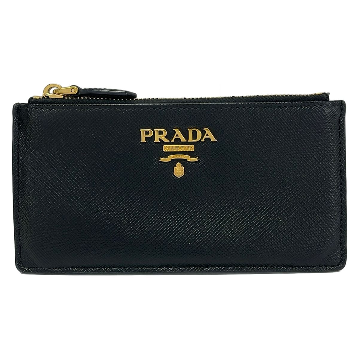 Prada Coin Case Black Fragment Leather