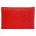 Hermes Card Case Calvi Verso Rose Azalea
