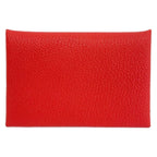 Hermes Card Case Calvi Verso Rose Azalea