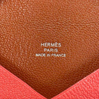 Hermes Card Case Calvi Verso Rose Azalea — view 5