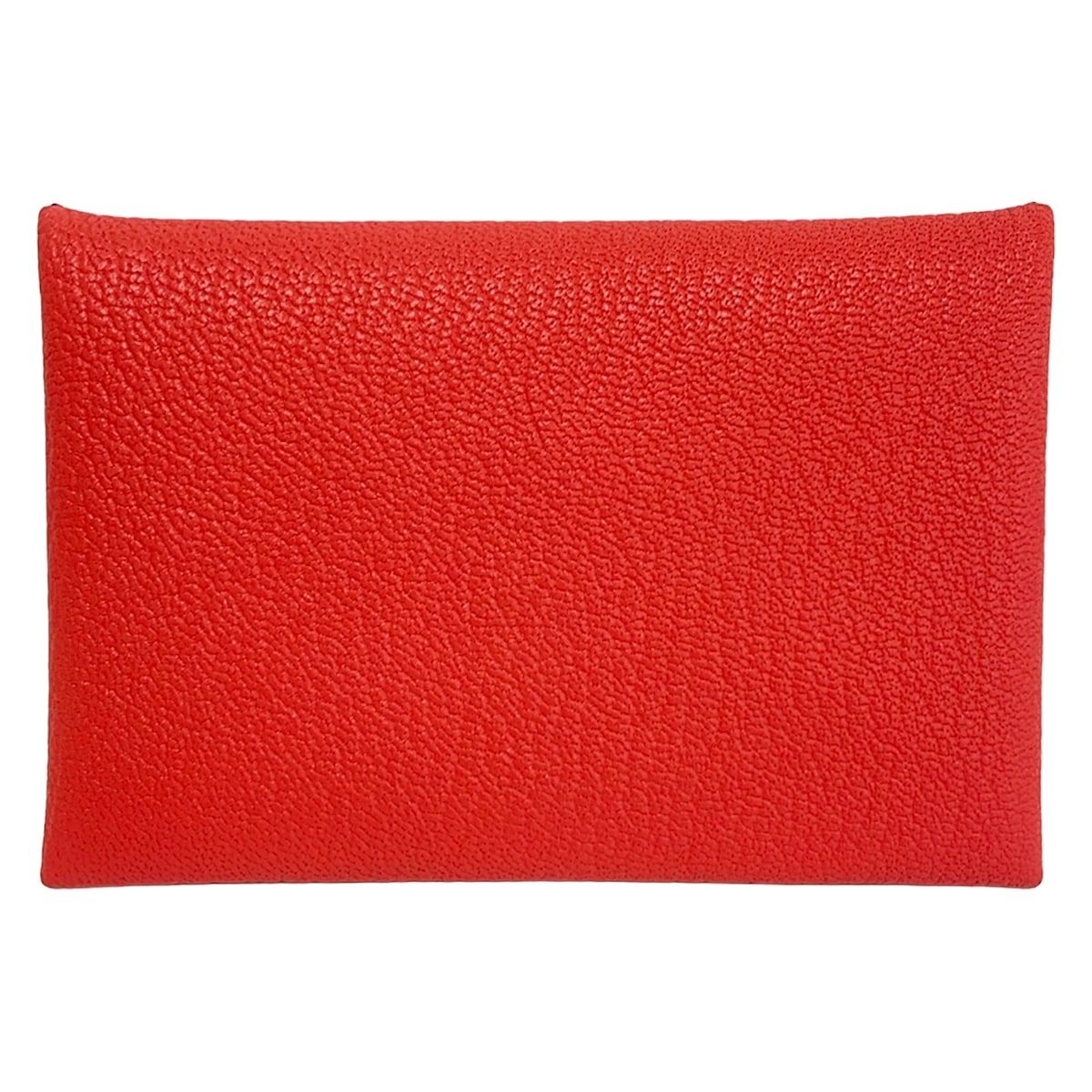 Hermes Card Case Calvi Verso Rose Azalea — view 2