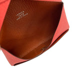 Hermes Card Case Calvi Verso Rose Azalea — view 4