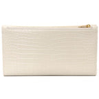 Saint Laurent Uptown Large Flap Wallet Embossed Leather Off White — view 3