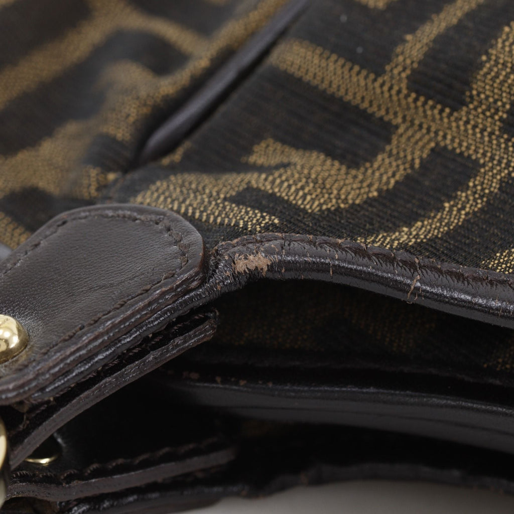 Fendi Zucca Nylon Canvas Brown Tote — view 7