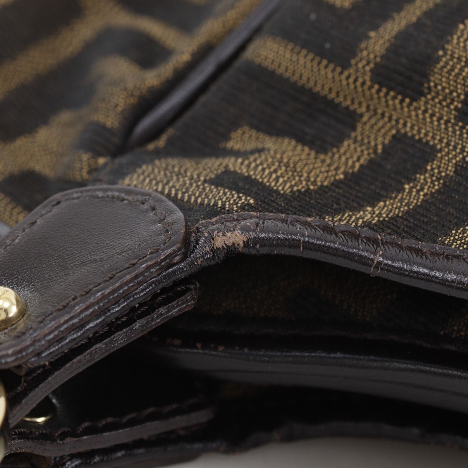 Fendi Zucca Nylon Canvas Brown Tote — view 7